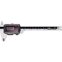 Super Solar Coolant Resistant Caliper - 0-6″ / 0-150 mm Measuring Range - (0.0005″ / 0.01 mm Resolution) - Exact Tool & Supply