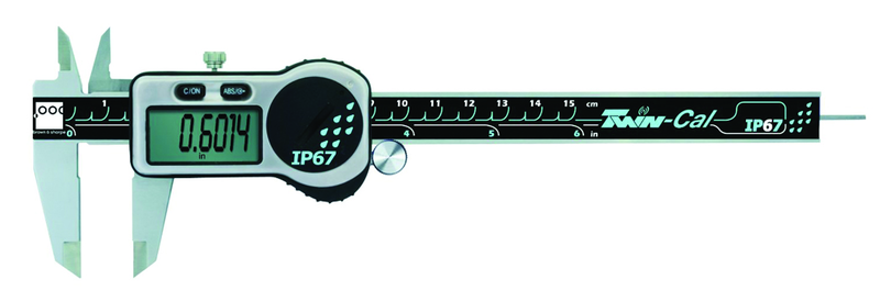 0-6/150MM Twin-Cal Digital Caliper - .0005"/0.01 mm Resolution - Square Depth Rod - Exact Tool & Supply