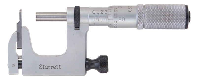 #220XFL-1 - 0 - 1'' Measuring Range - .001 Graduation - Friction Thimble - Carbide Face - Multi Anvil Micrometer - Exact Tool & Supply