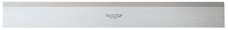#385-18 - 18'' Long x 1-13/32'' Wide x 11/16'' Thick - Steel Straight Edge With Bevel; No Graduations - Exact Tool & Supply