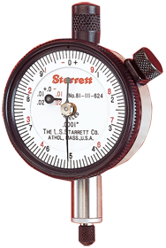 #81-111J - .025 Total Range - 0-50-0 Dial Reading - AGD 1 Dial Indicator - Exact Tool & Supply