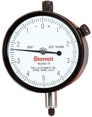 #655-441J - 1" Total Range - 0-100 Dial Reading - AGD 3 Dial Indicator - Exact Tool & Supply