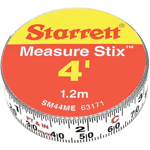 Model SM44W-1/2″ × 4 feet - Adhesive Backed Steel Measuring Tape - Exact Tool & Supply