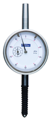 1.0 Total Range - .001" Graduation - 0-100 Dial Reading - IP54 Shockproof AGD 2 Dial Indicator - White Face - Exact Tool & Supply
