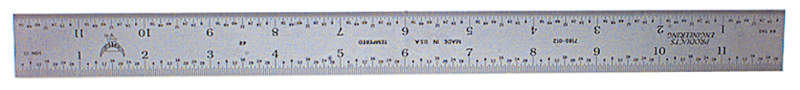 #7181-006 - 6'' - 4R Graduation - Regular - Combination Square Blade - Exact Tool & Supply