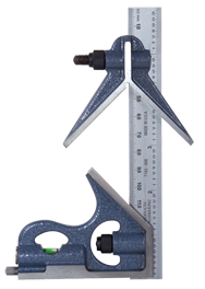 #7142-006H - 6'' - 16R Graduation - Regular Blade - 3 Piece Combinatioin Square Set - Exact Tool & Supply