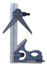 #7122-006 - 4R Graduation - Regular Blade - 3 Piece Combinatioin Square Set - Exact Tool & Supply
