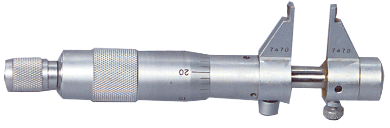 1 - 2'' Measuring Range - .001 Graduation - Ratchet Thimble - Hardened & Ground Face - Inside Micrometer - Exact Tool & Supply
