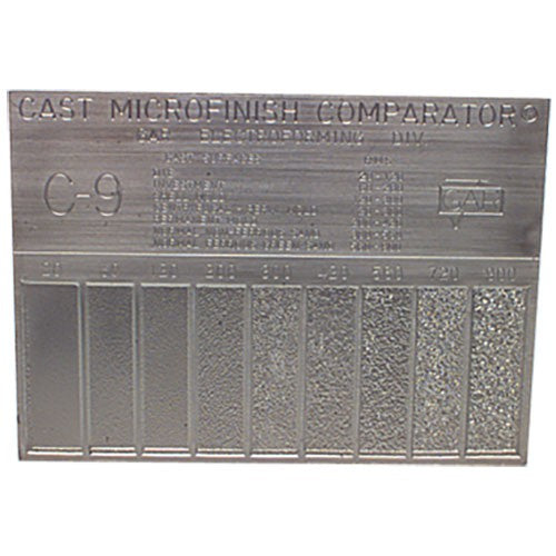 Microfinish Surface Comparator - Model C9–9 Specimens for Checking Varied Roughness Results - Exact Tool & Supply