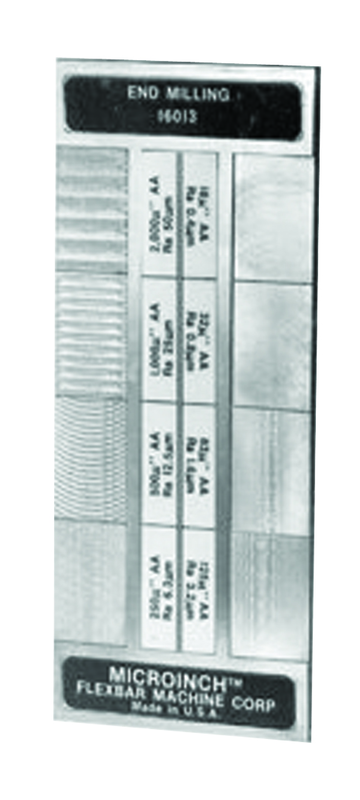 #16012 - 8 Specimans for Checking Cylindrical Turning Roughness Results - Microinch Comparator Plate - Exact Tool & Supply