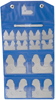 #L300CX - 1/64 to 1/2" - 25 Pieces - Radius Gage Set - Exact Tool & Supply