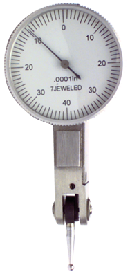 .008 Range - .0001 Graduation - Horizontal Dial Test Indicator - Exact Tool & Supply