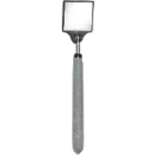 2″ × 2″ Size - Square-29″ Extended Length - Telescoping Pocket Mirror - Exact Tool & Supply