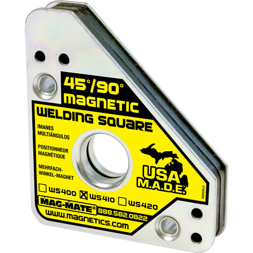 Magnetic Welding Square - Adjustable - 6 1/8″ × 5/8″ × 3 3/8″-110 lbs Holding Capacity - Exact Tool & Supply