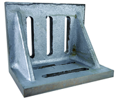7 x 5-1/2 x 4-1/2" - Machined Webbed (Closed) End Slotted Angle Plate - Exact Tool & Supply