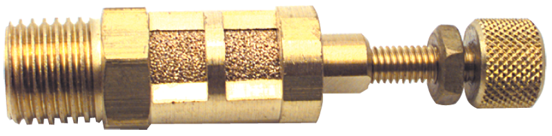 #MF104S - 1/2 MPT - Brass Muffler-Speed Control - Exact Tool & Supply