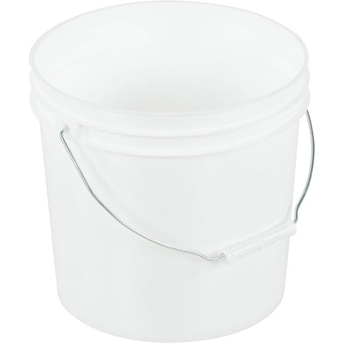 White Open Head Pail Steel Hand 3.5 Gal - Exact Tool & Supply