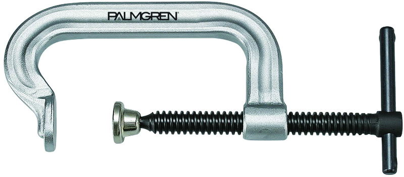 0 to 4" Capacity - Deep Throat C-Clamp 5/8 - Exact Tool & Supply