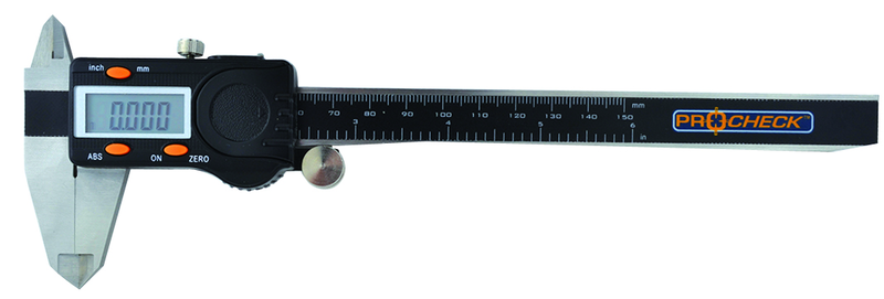 Absolute Digital Caliper -8"/200mm Range - .0005/.01mm Resolution - Output L5 Connector - Exact Tool & Supply