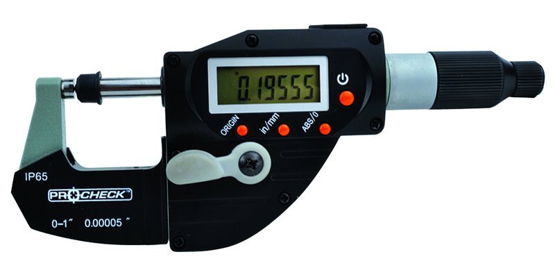 IP65 Ram-Mike Absolute High Speed Micrometer - 0-1"/25.4mm Range - . 00005"/.001mm Resolution - Output L5 Connector - Exact Tool & Supply