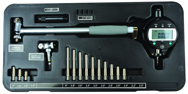 1.4-6" Absolute Electronic Bore Gage- .00005"/.001mm Resolution - Output L5 Connector - Extended Range - Exact Tool & Supply