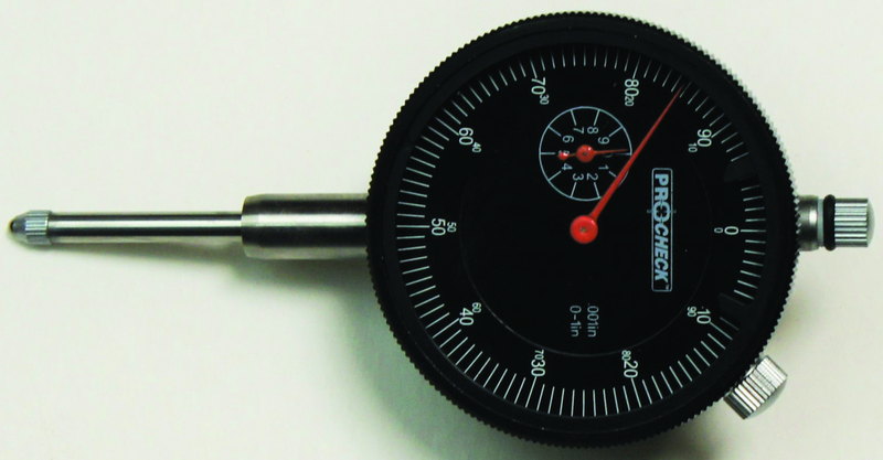 Central Lock Universal Mag Base with 0-1" .001 Indicator in Case - Exact Tool & Supply