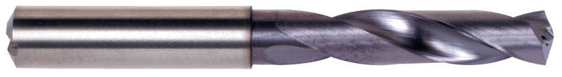 1/2 Dia. - 107mm OALTiAlN Coated-Carbide-Short Length High Performance Drill-Coolant Fed - Exact Tool & Supply