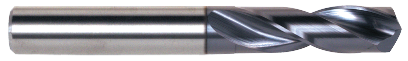 1/2 Dia. - 107mm OAL-TiAlN Coated-Carbide-Short Length High Performance Drill - Exact Tool & Supply