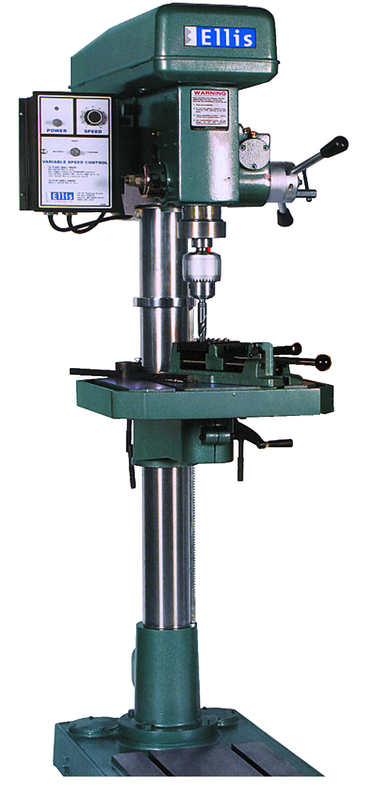9400 Floor Model Drilling & Tapping Machine - 18-1/2'' Swing; 2HP; 1PH; 110V Motor - Exact Tool & Supply