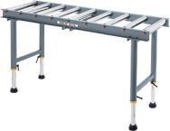 9-Roller Roller Table - #D2271--19" Wide x 65" Long - Exact Tool & Supply