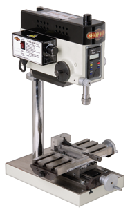 Mill Drill - 1JT Spindle - 3-1/2 x 8'' Table Size - 1/5HP; 1PH; 110V Motor - Exact Tool & Supply
