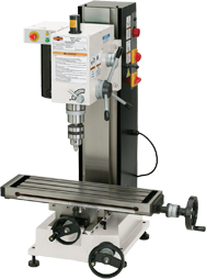 Mill with Dovtail Column - R-8 Spindle - 6-1/4 X 21-5/8'' Table - 3/4 HP - 1PH - 110V Motor - Exact Tool & Supply