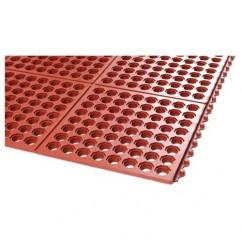 3' x 3' x 5/8" Thick Drainage Mat - Red - Exact Tool & Supply