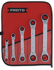 Proto® 5 Piece Offset Reversible Ratcheting Box Wrench Set - 6 and 12 Point - Exact Tool & Supply