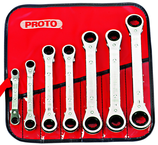 Proto® 7 Piece Offset Reversible Ratcheting Box Wrench Set - 6 and 12 Point - Exact Tool & Supply