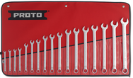 Proto® 17 Piece Full Polish Metric Combination Wrench Set - 12 Point - Exact Tool & Supply