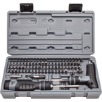 Proto® 91 Piece Multibit Set with Ratcheting Screwdriver and T-Handle - Exact Tool & Supply