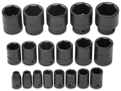 Proto® 1/2" Drive 19 Piece Impact Socket Set - 6 Point - Exact Tool & Supply