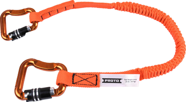 Proto® Elastic Lanyard With 2 Triple Lock Carabiners - 20 lb. - Exact Tool & Supply