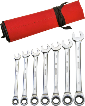 Proto® 7 Piece Full Polish Metric Ratcheting Wrench Set - 12 Point - Exact Tool & Supply