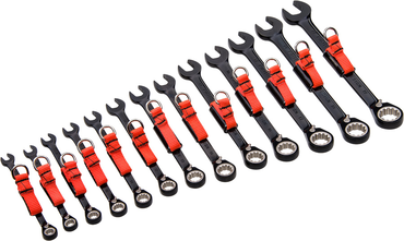Proto® Tether-Ready 13 Piece Black Chrome Reversible Combination Ratcheting Wrench Set - Spline - Exact Tool & Supply