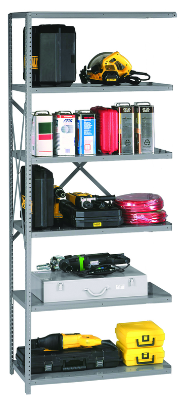 48 x 24 x 87" - 20 Gauge - Heavy Duty Industrial Shelving Adder Unit - Exact Tool & Supply