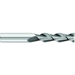 1 x 1 x 2-5/8 x 5 OAL Square 2 Flute Carbide End Mill for Aluminum - Round Shank- Uncoated - Exact Tool & Supply