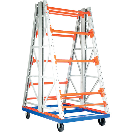 Portable Two Sided Reel Rack 52.5 × 72.5 × 108 - Exact Tool & Supply