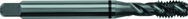 1-8 H6 4 Flute Spiral Flute Semi-Bottoming Black Ring Tap-Steam Oxide - Exact Tool & Supply
