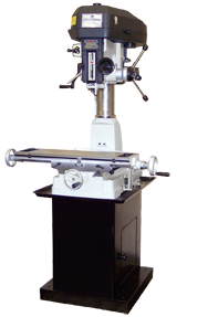 Bench Milling & Drilling Machine - R-8 Spindle - 8 x 28'' Table Size - 2HP, 1PH, 110/220V Motor - Exact Tool & Supply