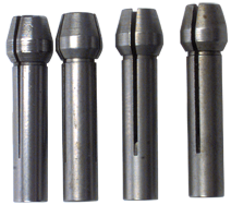#600 - Contains: 4 Collets 1/32 - 1/8 - For: 8 Handpiece - Collet Set for Flex Shaft Grinder - Exact Tool & Supply