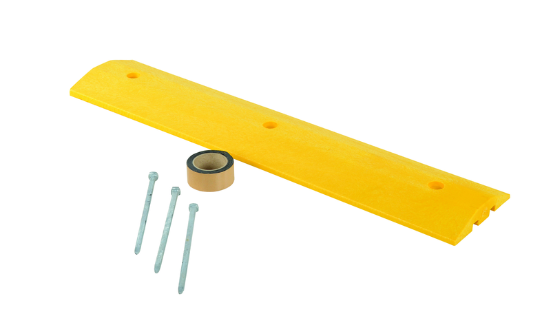 106" Speed Bumps - Resists marring by oil, road salt, sunlight and chemicals - Feature dual 1" W x 3/4" H cable channels - Compression strength is 3,200 lbs. per square inch - Exact Tool & Supply