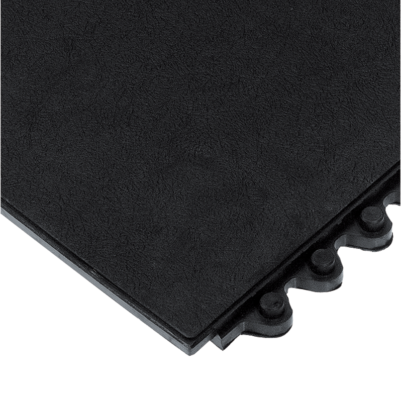 24 / Seven Floor Mat - 3' x 3' x 5/8" Thick (Black Solid All Purpose) - Exact Tool & Supply