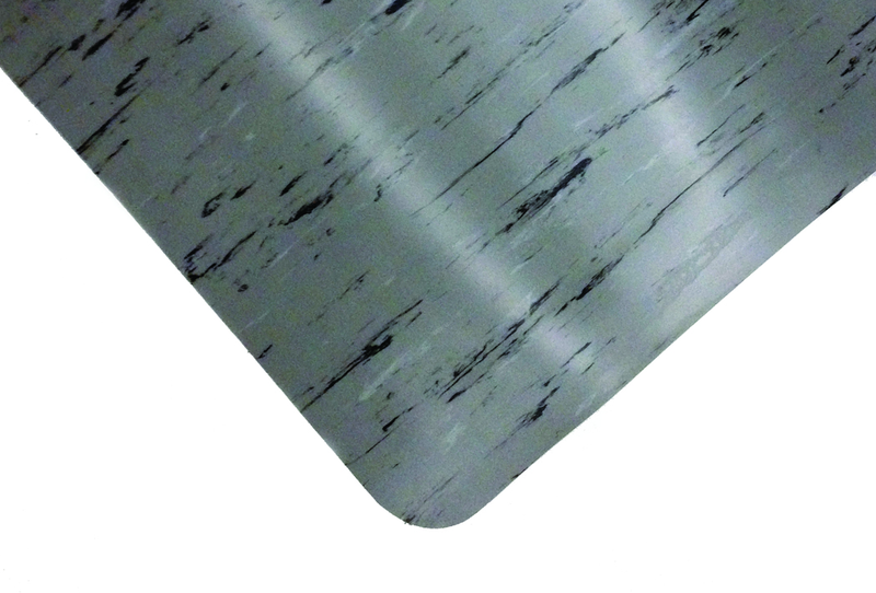 2' x 3' x 1/2" Thick Marble Pattern Mat - Gray/Black/White - Exact Tool & Supply